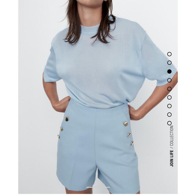 ZARA - ZARA ボタン付きバミューダパンツの通販 by 705|ザラ ZARA - ZARA ボタン付きバミューダパンツの通販 by 705|ザラ