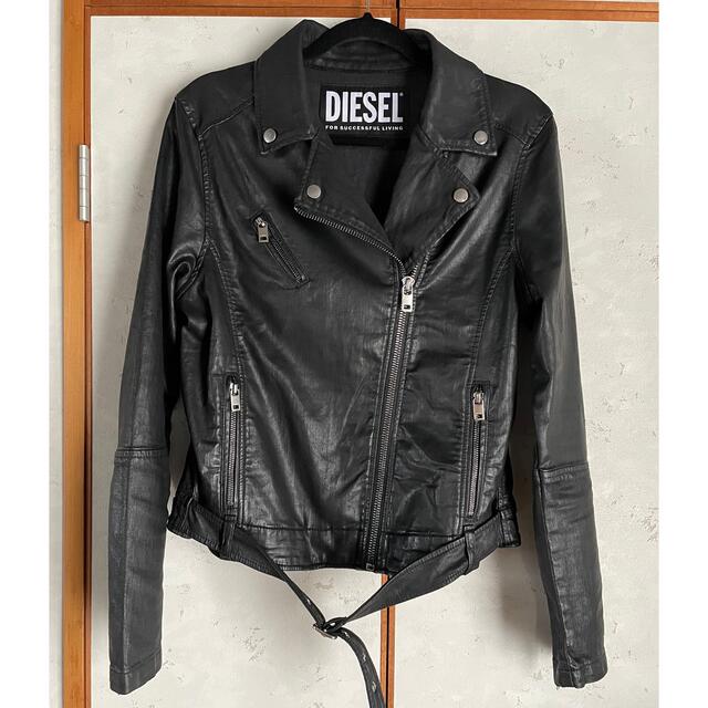 DIESEL - 極美品 DIESEL ジョグジーンズ レザー風 ライダース ...