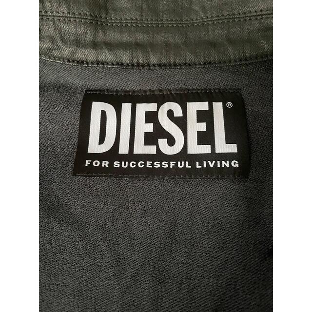 極美品 DIESEL ジョグジーンズ レザー風 ライダースジャケット L