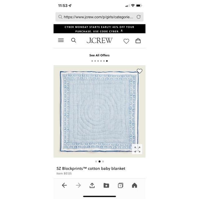ベビーブランケット Sz blockprints × Jcrew アウトレット 激安通販