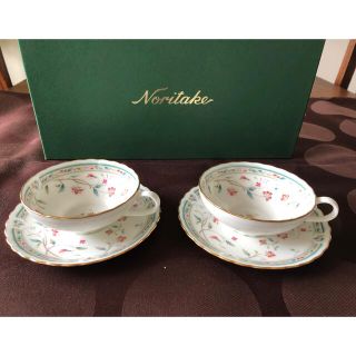 ノリタケ(Noritake)の値下げ☆ 新品　ノリタケ　花更紗　ティーカップ＆ソーサー　ペア　noritake(食器)