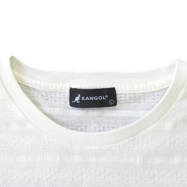 KANGOL(カンゴール)の美品 カンゴール KANGOL ロゴ 刺繍 ポケット Tシャツ L 白 ポケT メンズのトップス(Tシャツ/カットソー(半袖/袖なし))の商品写真