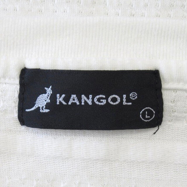 KANGOL(カンゴール)の美品 カンゴール KANGOL ロゴ 刺繍 ポケット Tシャツ L 白 ポケT メンズのトップス(Tシャツ/カットソー(半袖/袖なし))の商品写真