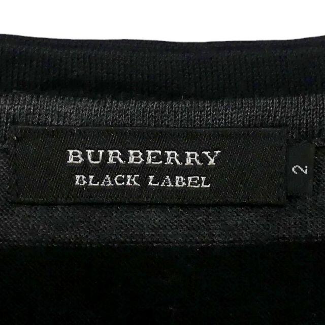 BURBERRY BLACK LABEL(バーバリーブラックレーベル)のニット セーター バーバリーブラックレーベル M メンズ 2 カットソー 黒 メンズのトップス(ニット/セーター)の商品写真