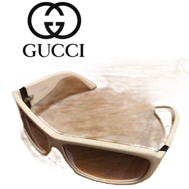 Gucci - 【美品】GUCCI サングラス グッチ 白 ホワイト パープルの通販