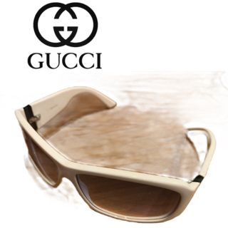 グッチ(Gucci)の【美品】GUCCI サングラス グッチ 白 ホワイト パープル(サングラス/メガネ)