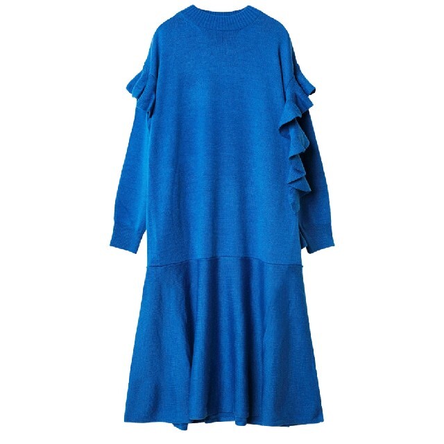 LE CIEL BLEU(ルシェルブルー)の今季完売★ルシェルブルー★Frill Tape Knit Dress レディースのワンピース(ロングワンピース/マキシワンピース)の商品写真