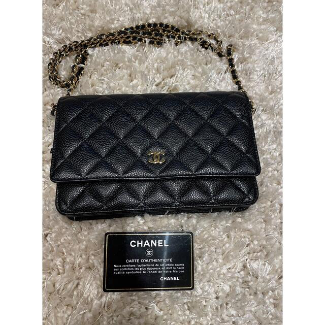 CHANEL(シャネル)の【人気】CHANEL シャネル チェーンウォレットキャビアスキン レディースのバッグ(ショルダーバッグ)の商品写真