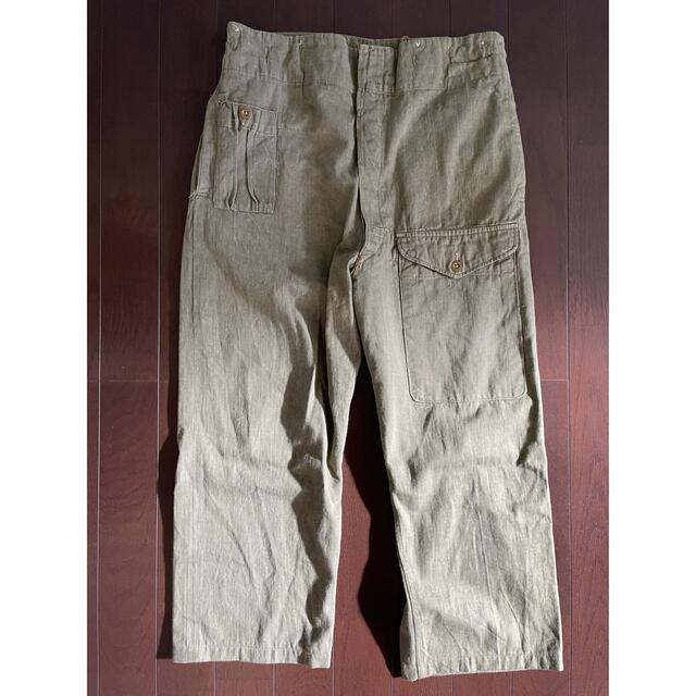 非売品 【希少Vintage】イギリス軍 グリーンデニムパンツ 50s Trousers