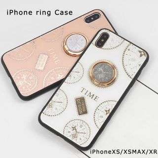 iPhoneケース iPhoneカバー リング付き 時計風デザイン アンティーク(iPhoneケース)