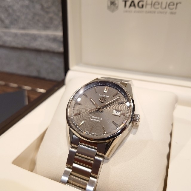 完品/TAG Heuer(タグホイヤー)カレラ キャリバー5/グレー/自動巻き