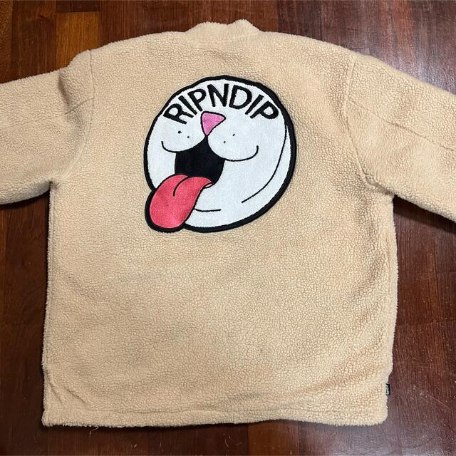 RIPNDIP リップンディップ ボアジャケット　猫刺繍 | フリマアプリ ラクマ