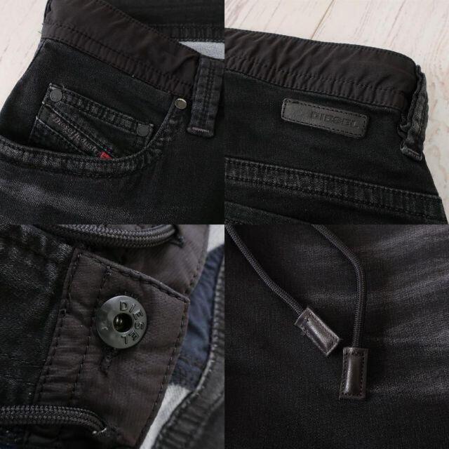 新品 DIESEL ジョグジーンズ 黒スキニー タイト ブラック W28 S 全商品