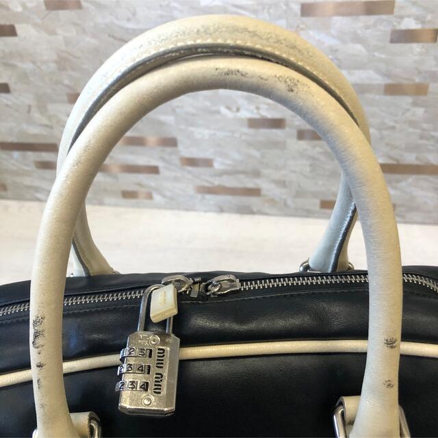 miumiu - miumiu ミュウミュウ ボストンバッグ 大容量 モノトーン