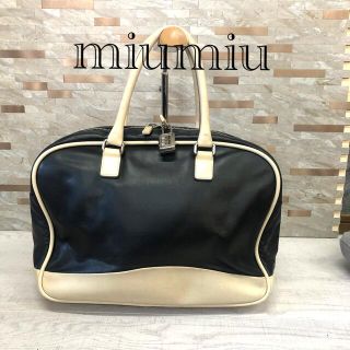 miumiu - miumiu ミュウミュウ ボストンバッグ 大容量 モノトーン