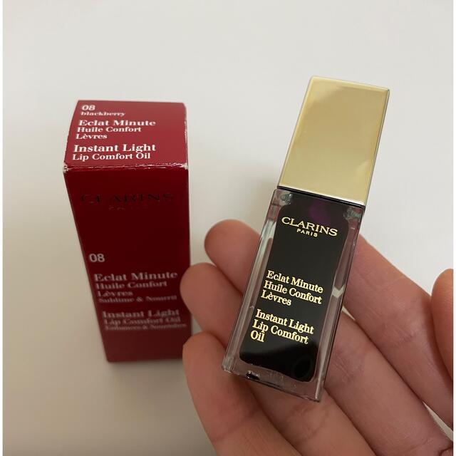 CLARINS(クラランス)のクラランス リップコンフォートオイル♯08ブラックベリー コスメ/美容のベースメイク/化粧品(リップグロス)の商品写真