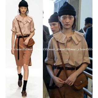 2020美品マーガレットハウエル☆コットンシャンブレーフリル