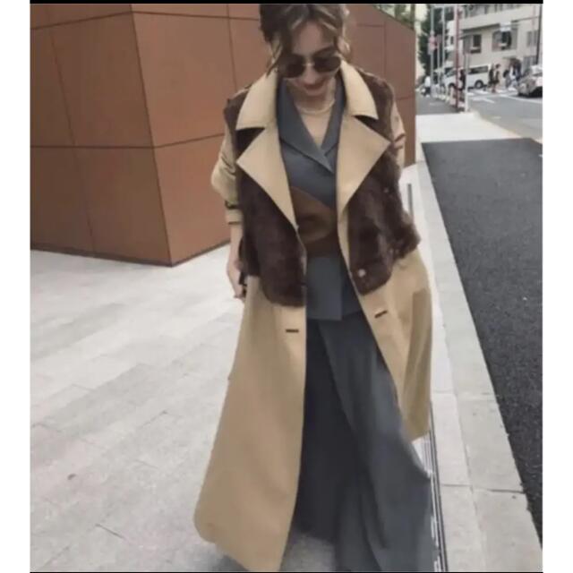 完売品‼️AMERI UNDRESSED ECO FUR TRENCH COAT