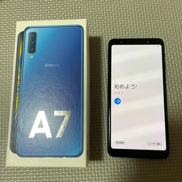 （本日限定特別値引） Galaxy A7 ブルー SM-A750C SIMフリー