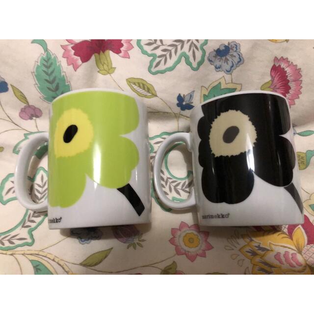 marimekko(マリメッコ)のマリメッコ   マグカップ　廃盤品　2個セット インテリア/住まい/日用品のキッチン/食器(グラス/カップ)の商品写真