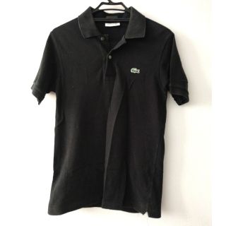 ラコステ(LACOSTE)のLACOSTE　ポロシャツ黒　サイズ2（M相当）(ポロシャツ)