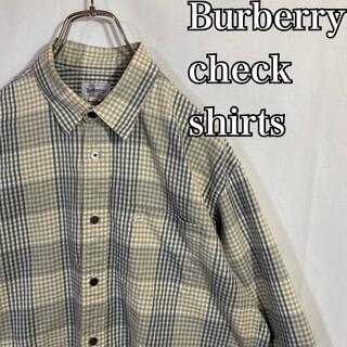 バーバリー(BURBERRY)のold Burberry バーバリー シャツ　チェック　古着　 L 90s(シャツ)