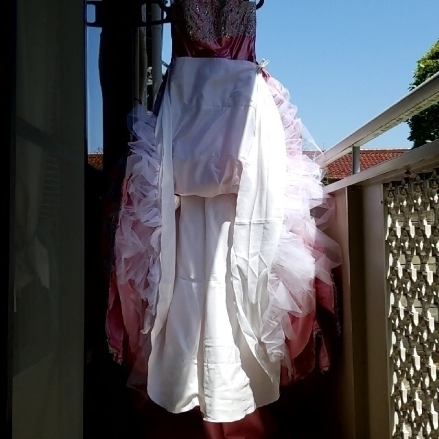ウェディングドレス。ピンク。 レディースのフォーマル/ドレス(ウェディングドレス)の商品写真