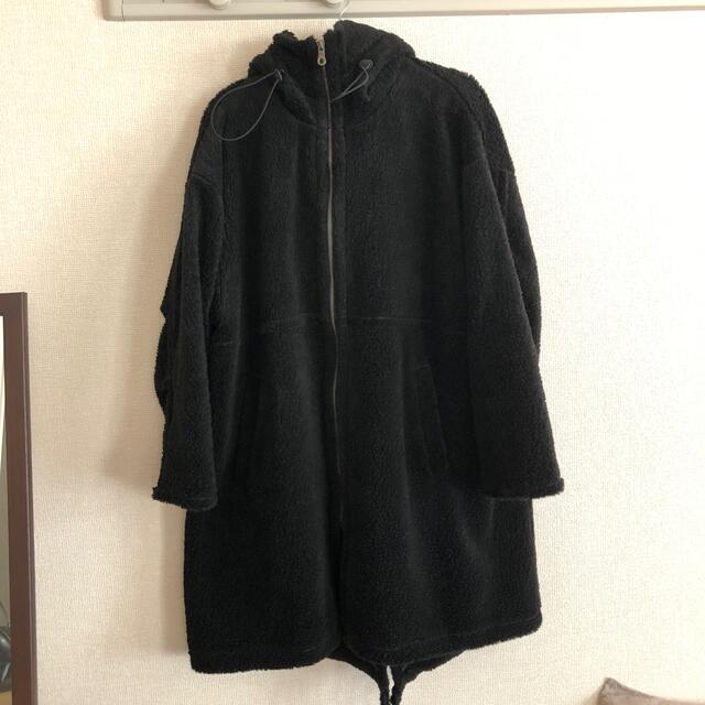 【完売品】ボアフードコート　ブラック　Mサイズ