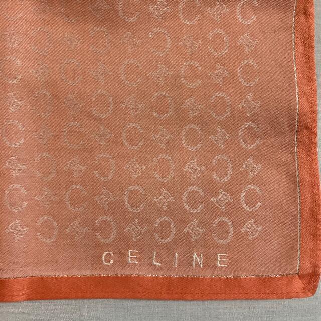 celine(セリーヌ)のセリーヌ　大判　ハンカチ　中古品　ピンク　マカダム柄　#1448 レディースのファッション小物(ハンカチ)の商品写真