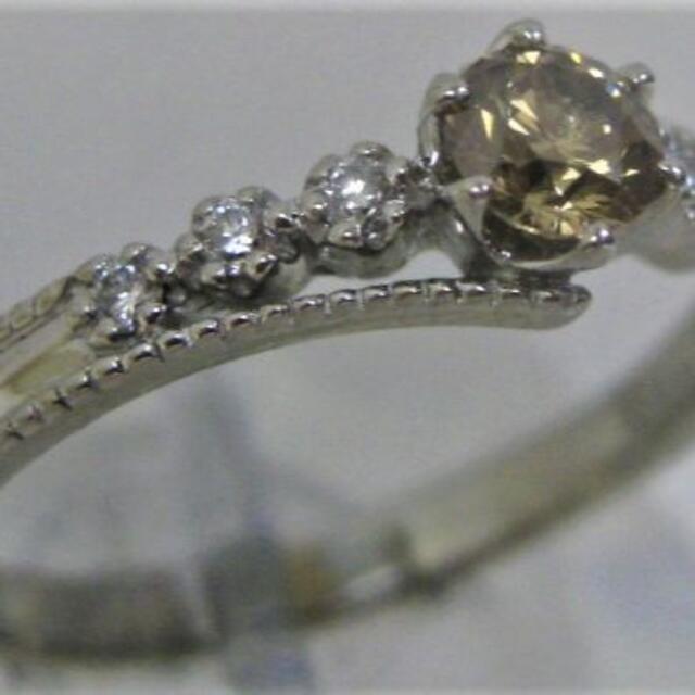 Pt900プラチナ リング指輪 ゴールデン ダイヤ0.336ct 脇0.10ct レディースのアクセサリー(リング(指輪))の商品写真