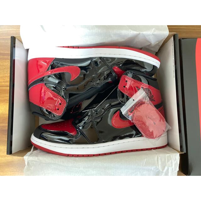 【27.5】Air Jordan 1 Patent Bred パテント ブレッド