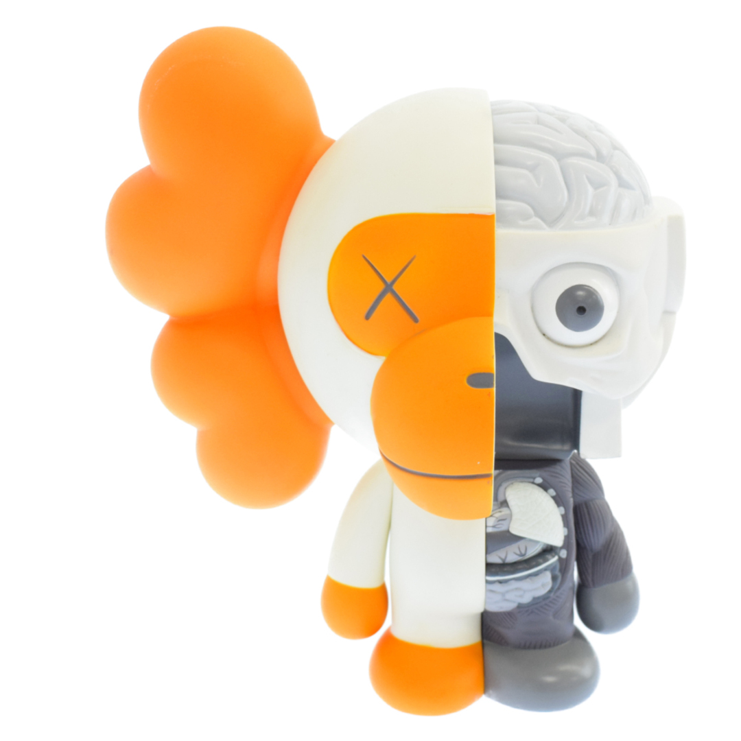 MEDICOM TOY メディコムトイ 11SS×A BATHING APE×Original Fake×KAWS MILO アベイシングエイプ オリジナルフェイク カウズ 人体模型マイロフィギュア 人形 ホワイト/イエロー