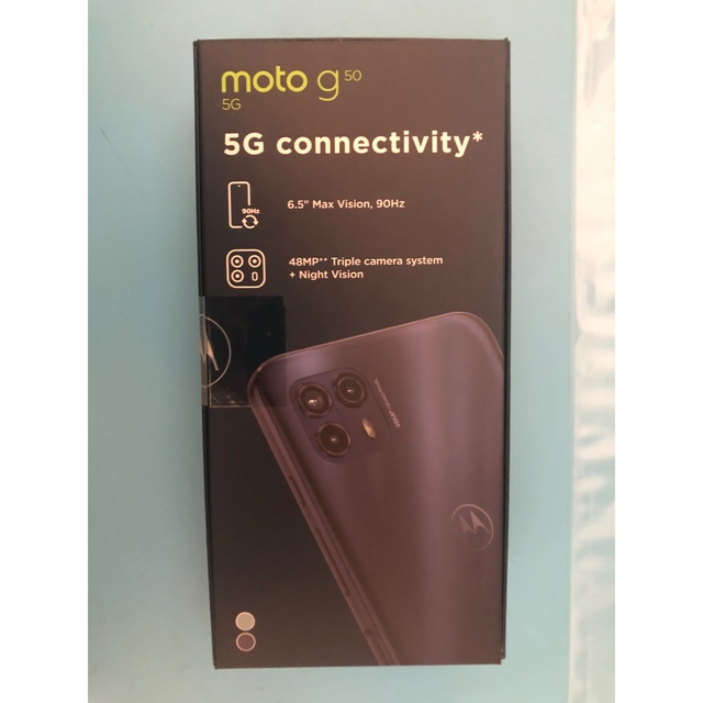 Motorola(モトローラ)のモトローラ motoG50   メテオグレイ　5G スマホ/家電/カメラのスマートフォン/携帯電話(スマートフォン本体)の商品写真