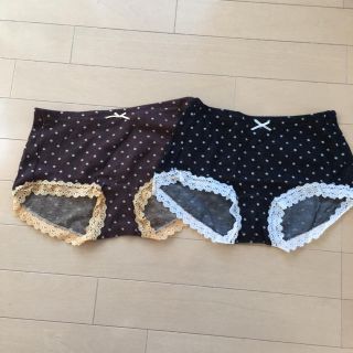 ニッセン(ニッセン)の新品☆水玉あったかパンツ2枚セット(ショーツ)