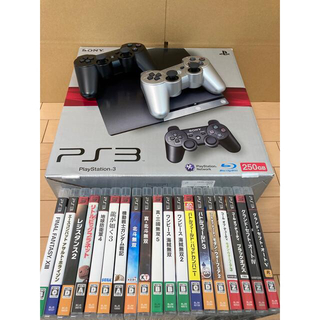 プレイステーション3(PlayStation3)のPS3 本体（250GB）＋ソフト19本 セット(家庭用ゲーム機本体)