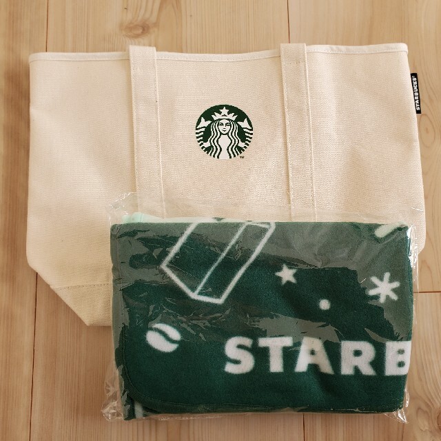 Starbucks Coffee(スターバックスコーヒー)のSTARBUCKS福袋トートバッグ(大)&ひざ掛け エンタメ/ホビーのコレクション(ノベルティグッズ)の商品写真