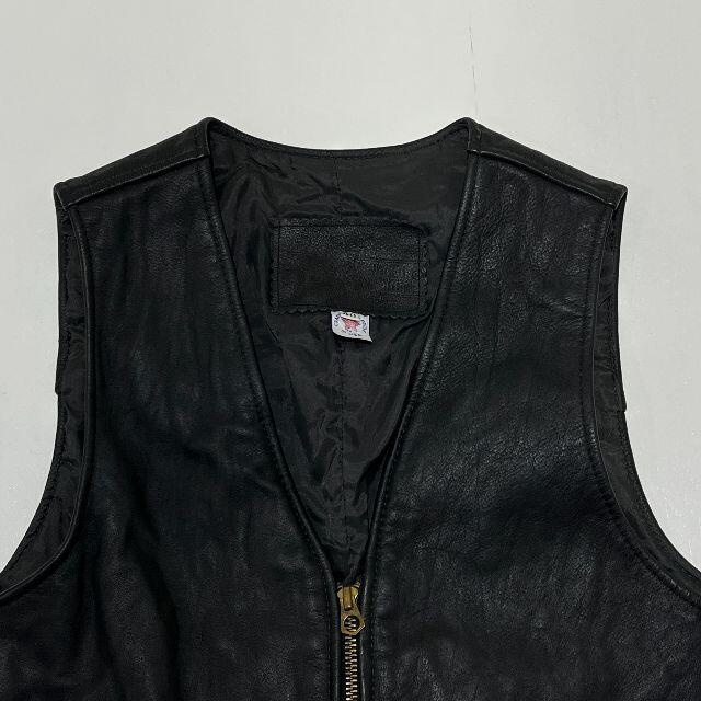 70年代頃 BRANDED GARMENTS USA製 レザーベスト グリッパーの 70年代頃 BRANDED GARMENTS USA製 レザーベスト グリッパーの