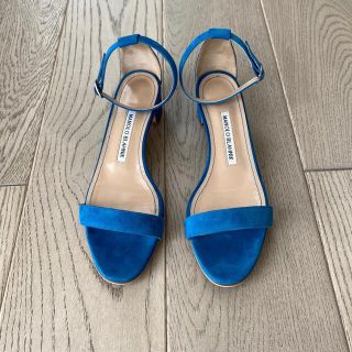 マノロブラニク(MANOLO BLAHNIK)の【超美品】マノロブラニク ストラップサンダル 37サイズ(サンダル)