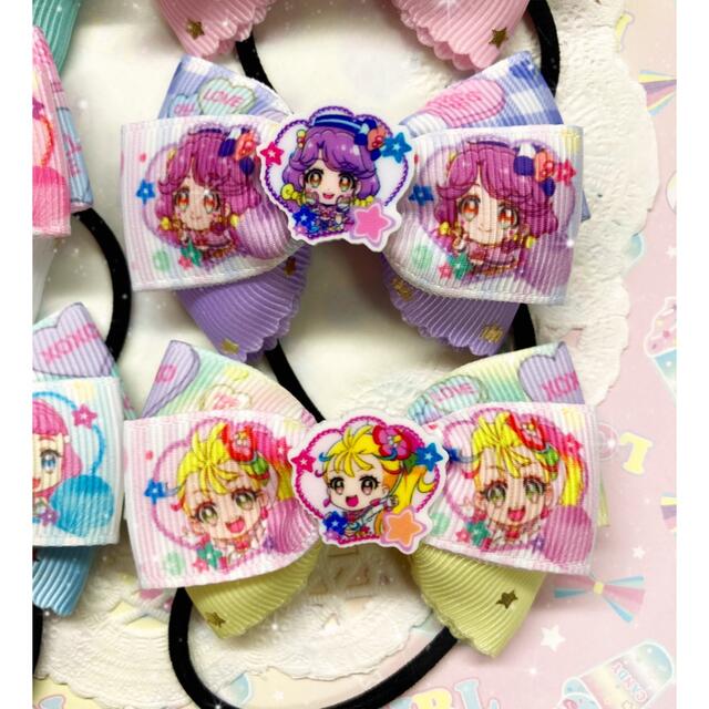 SALE☆トロピカルージュプリキュア☆ヘアゴム 6個セット＊ハンドメイド　 ハンドメイドのキッズ/ベビー(ファッション雑貨)の商品写真