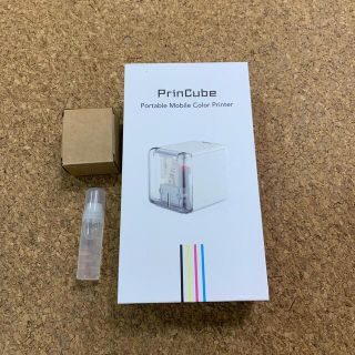 PrinCube ハンディカラープリンタ  替えインク コーティングスプレー付き(PC周辺機器)