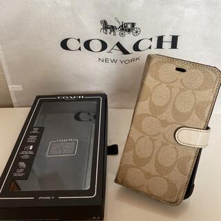 コーチ(COACH)の【正規店購入品】COACH iPhone11  手帳型iPhoneケース(iPhoneケース)