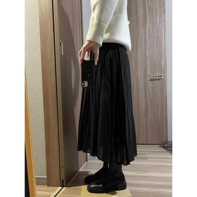 BARNEYS NEW YORK(バーニーズニューヨーク)のパルクラミュー★ロングスカート　黒 レディースのスカート(ロングスカート)の商品写真