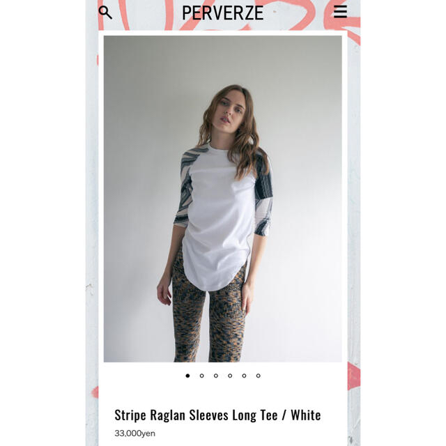 パーバーズ　Stripe Raglan Sleeves Long Tee  レディースのトップス(カットソー(長袖/七分))の商品写真