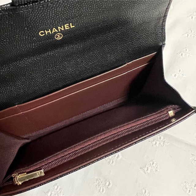 【専用】CHANEL 財布 マトラッセ キャビアスキン フラップウォレット 3