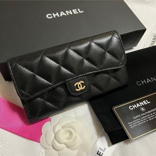 シャネル(CHANEL)の【専用】CHANEL 財布 マトラッセ キャビアスキン フラップウォレット(財布)