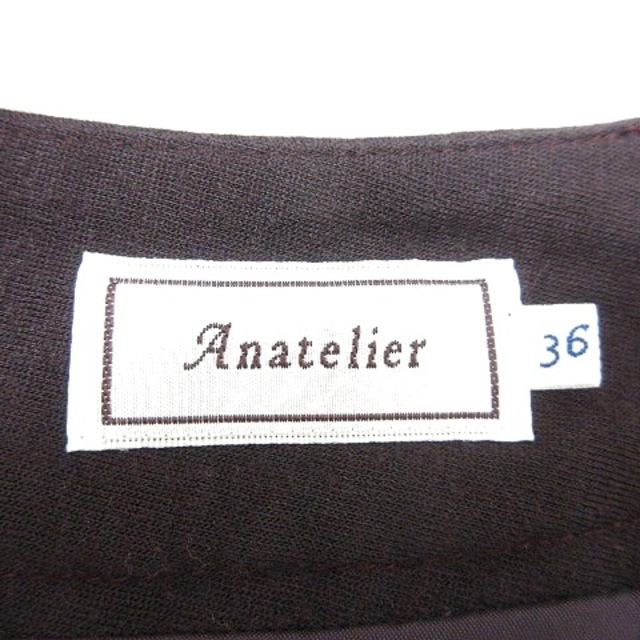 anatelier(アナトリエ)のアナトリエ ANATELIER フレアスカート ひざ丈 切替 36 赤紫 レディースのスカート(ひざ丈スカート)の商品写真