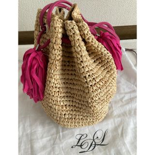 ラドロー(LUDLOW)の美品　ラドロー  巾着バッグ　ストローバッグ(ショルダーバッグ)