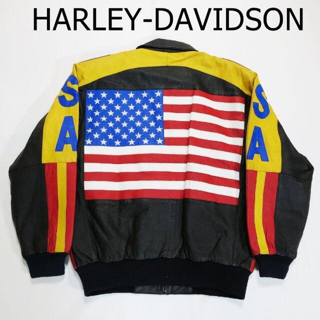 Harley Davidson - ハーレーダビットソン レザージャケット クレイジーカラー 希少 サイズL UASの通販 by パスの古着屋