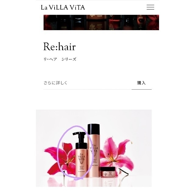 La Villa Vita　2セット①ヘアメイク＆②洗い流さない　トリートメント コスメ/美容のヘアケア/スタイリング(トリートメント)の商品写真