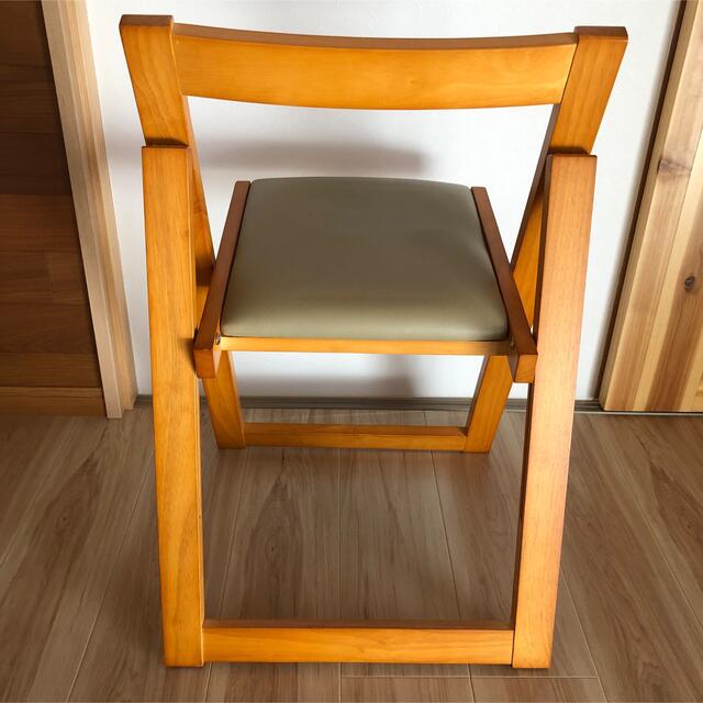 フォールディングチェア　ヴィンテージ　木製椅子　ナチュラル　北欧　韓国インテリア インテリア/住まい/日用品の椅子/チェア(ダイニングチェア)の商品写真